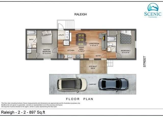 Property at Raleigh Plan, Asheville, NC 28805, 2 beds, 2 baths